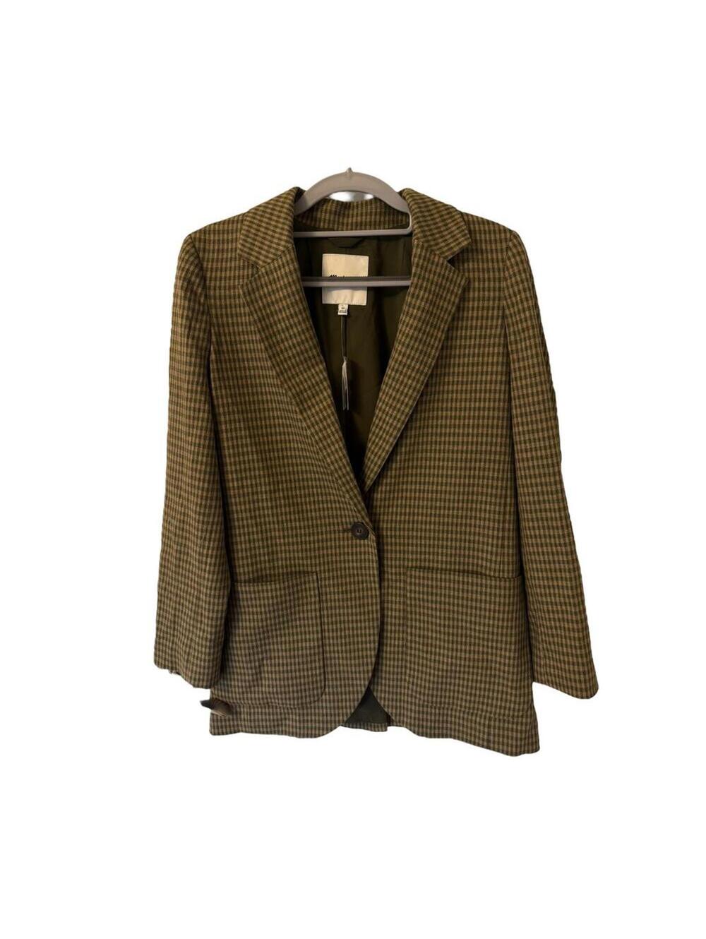 Madewell Larsen Blazer in Houndstooth Zander Gingham Plaid XS New